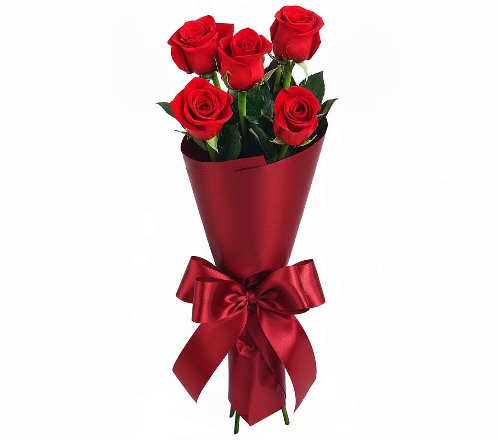 Букет 5 Красных роз Эдлесс Лав в Сыктывкаре