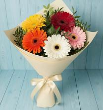 Букет праздник в Сыктывкаре Букет цветов из: Герберы в Сыктывкаре