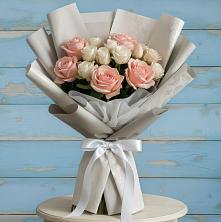 Букет Нежное облако в Сыктывкаре Букет цветов из: Розы в Сыктывкаре