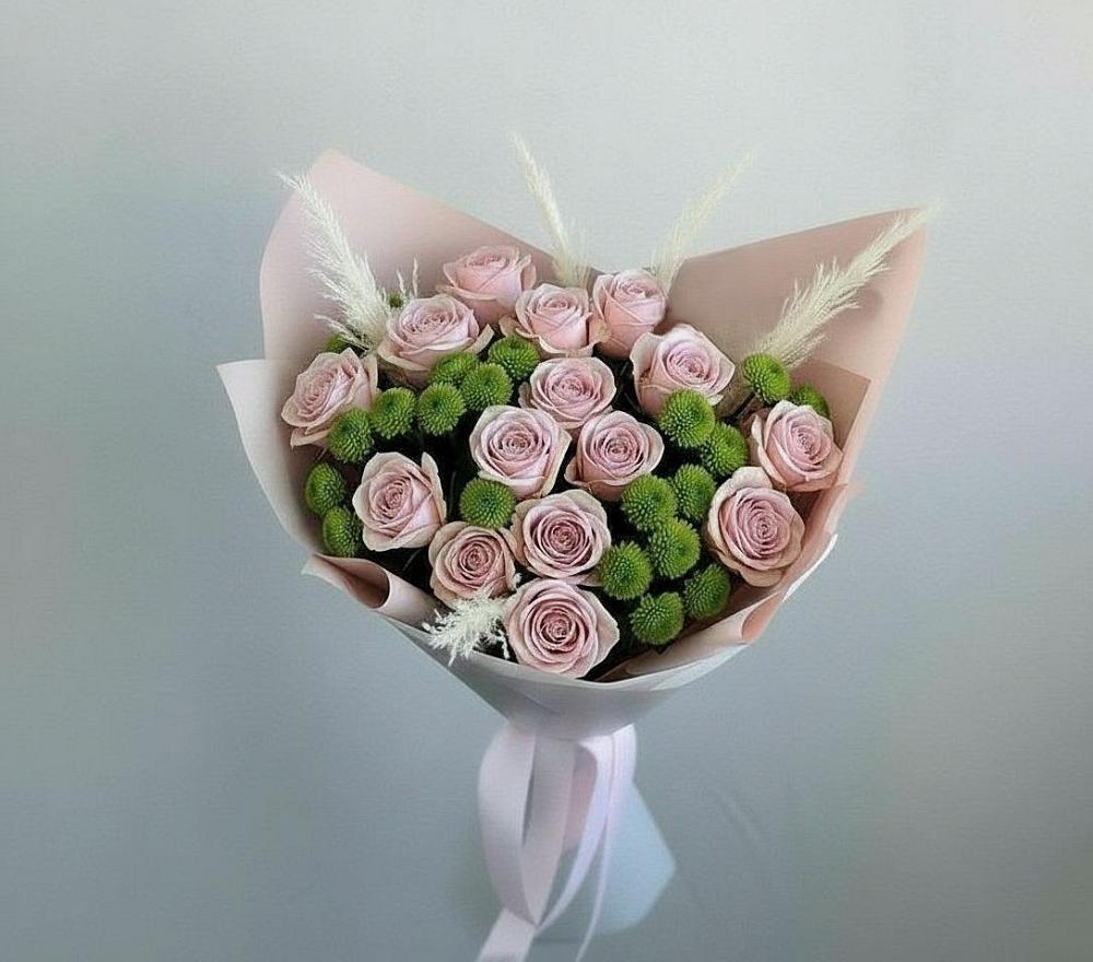 Букет цветов из: Розы и Хризантемы в Сыктывкаре