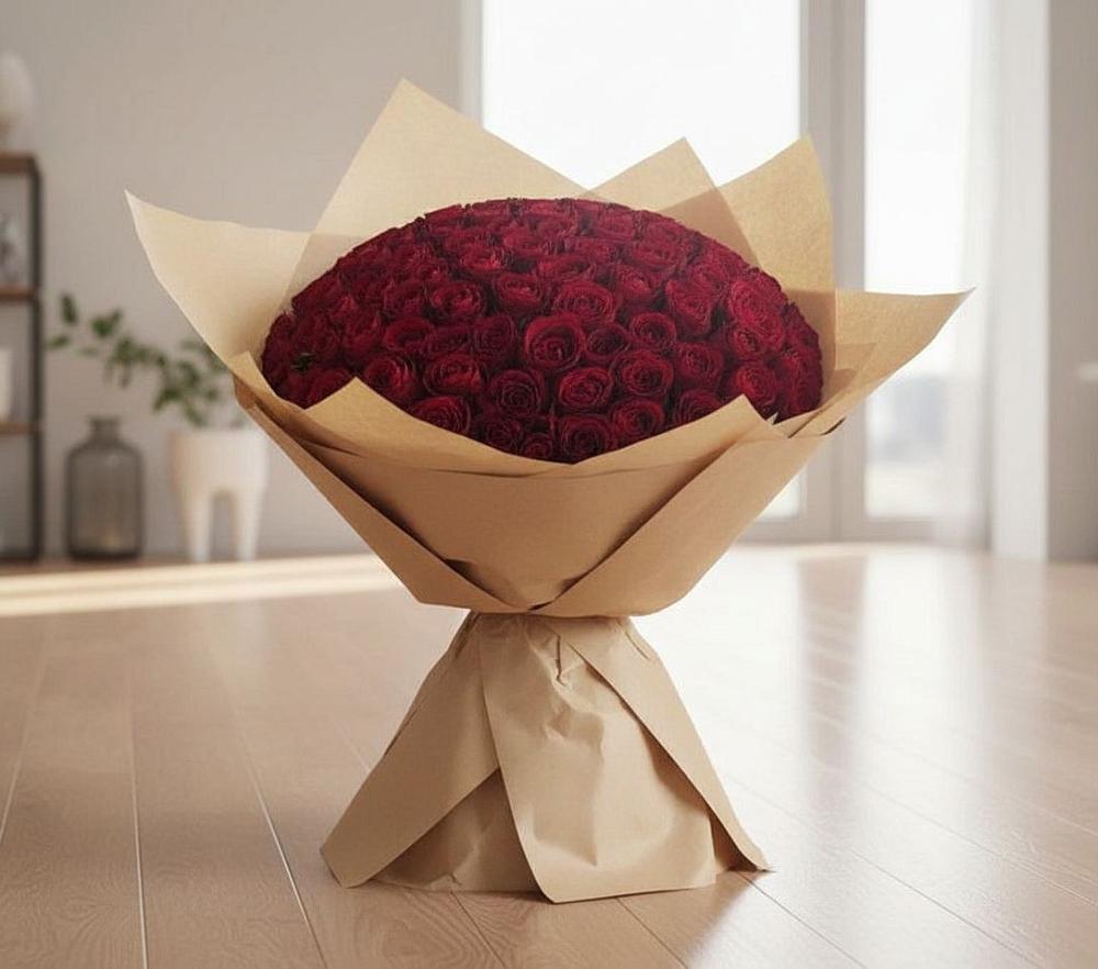 Букет 101 Красная роза в Сыктывкаре